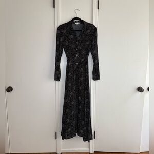 Z Supply Elegant Black and White Patterned Maxi Dress